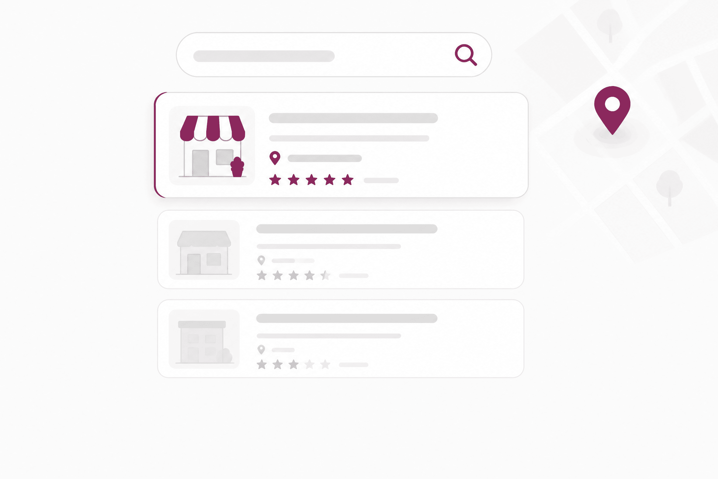 A local business ranking at the top of search results